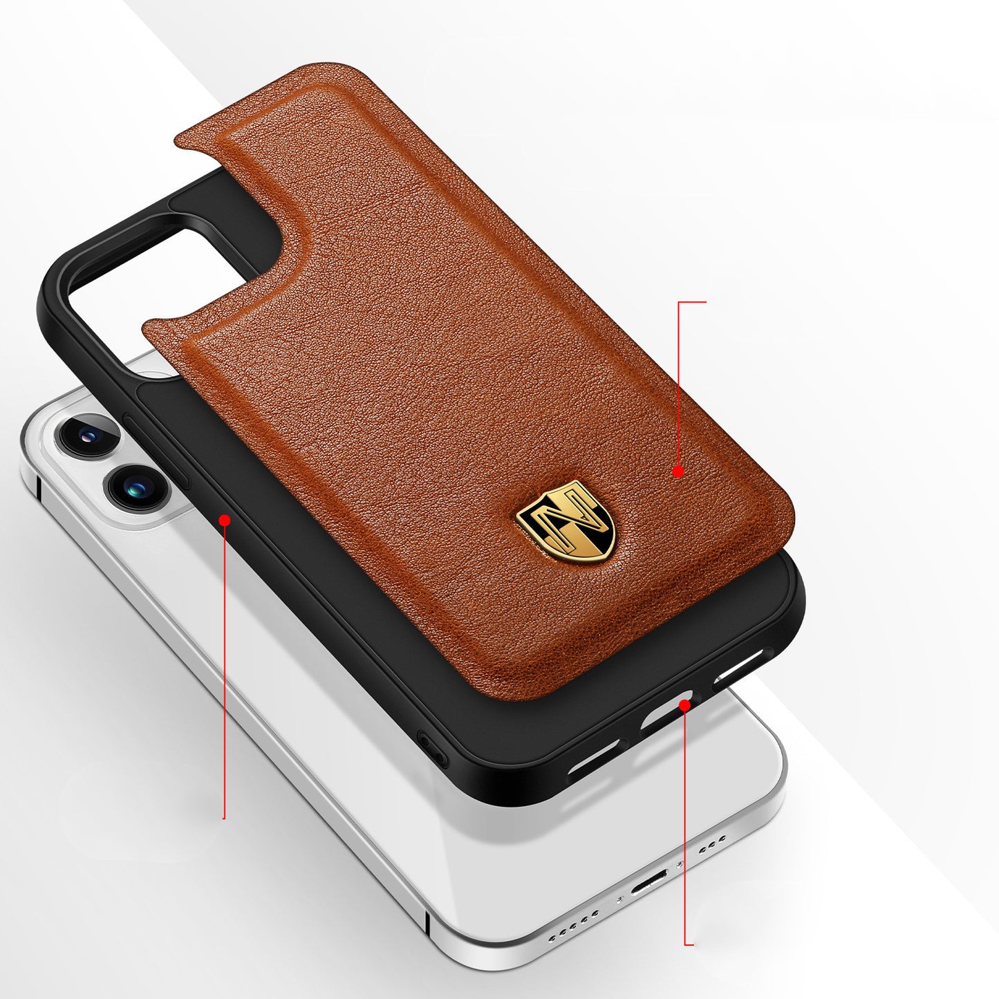 Luxury Top Layer Leather case for iPhone